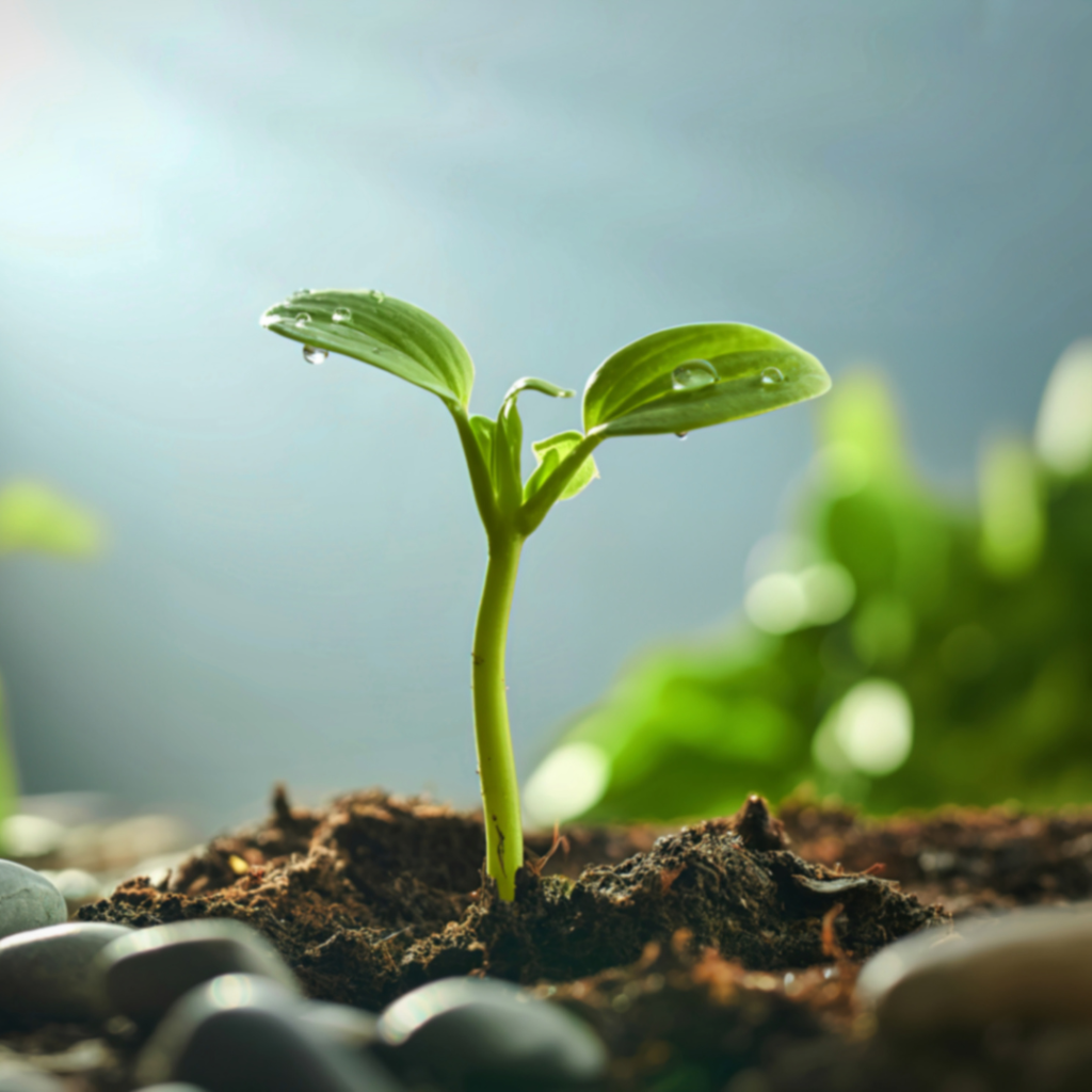 small green plant sprouting